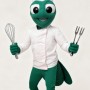 Green Ant Chef Cartoon Mascot Costume