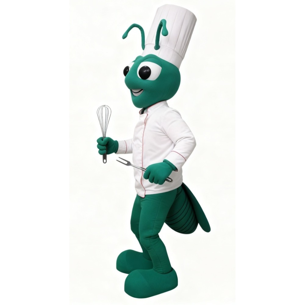 Green Ant Chef Cartoon Mascot Costume