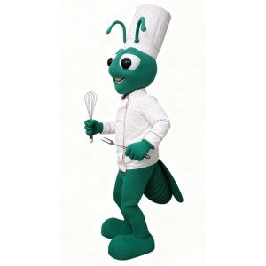 Green Ant Chef Cartoon Mascot Costume