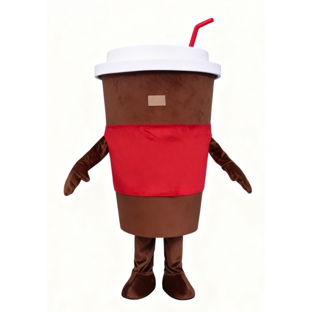 Coffee cup cartoon mascot costume
