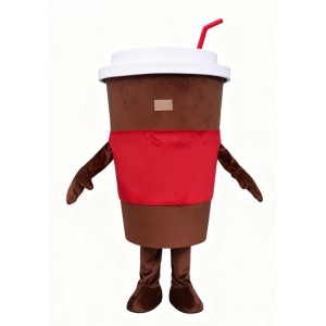 Coffee cup cartoon mascot costume