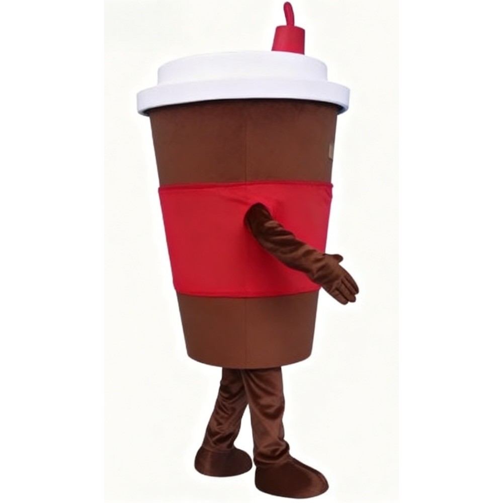Coffee cup cartoon mascot costume
