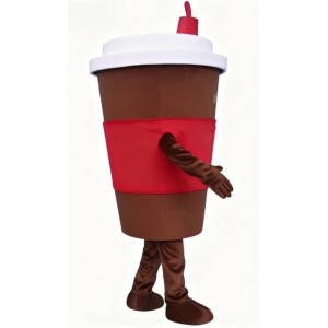 Coffee cup cartoon mascot costume