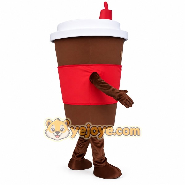 Coffee cup cartoon mascot costume Coffee cup cartoon mascot costume