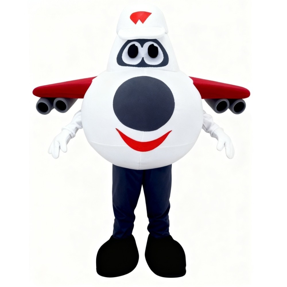 White helicopter Mascot costume
