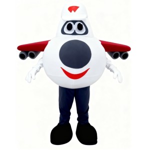 White helicopter Mascot costume