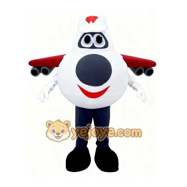 White helicopter Mascot costume