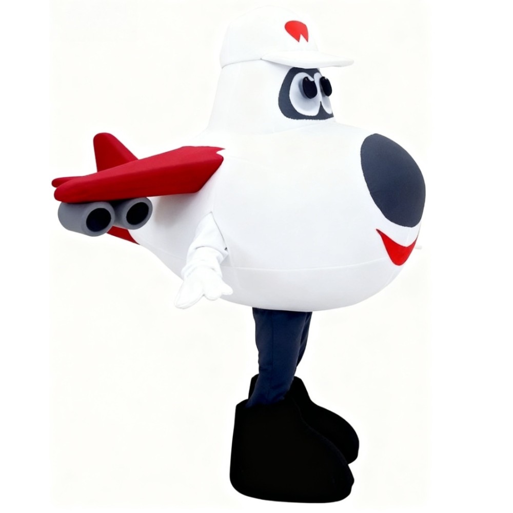 White helicopter Mascot costume
