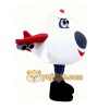 White helicopter Mascot costume
