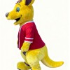 Yellow kangaroo cartoon Mascot costume