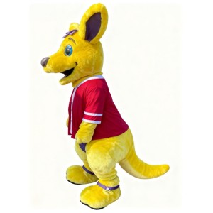 Yellow kangaroo cartoon Mascot costume