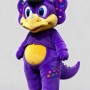 Purple Triceratops Cartoon Mascot Costume