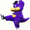 Purple Triceratops Cartoon Mascot Costume