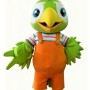 Green parrot cartoon Mascot costume
