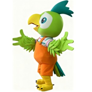 Green parrot cartoon Mascot costume