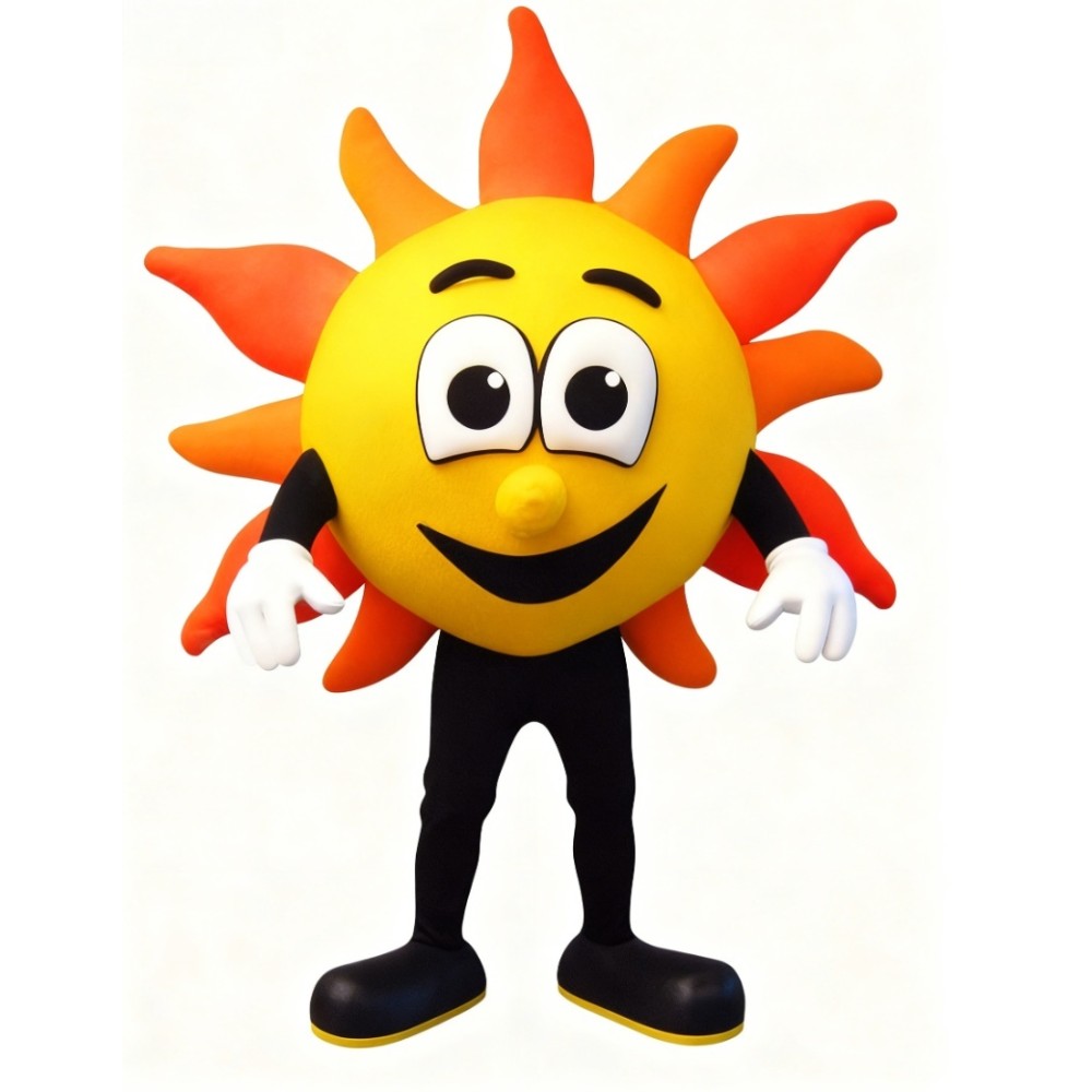 Sun cartoon mascot costume