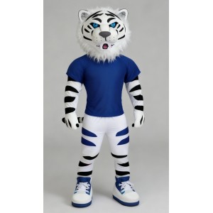 White Tiger Cartoon Mascot Costume