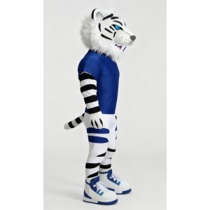 White Tiger Cartoon Mascot Costume