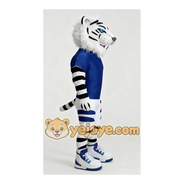 White Tiger Cartoon Mascot Costume White Tiger Cartoon Mascot Costume