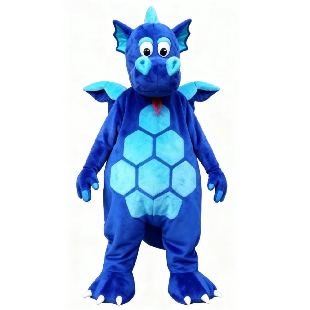 Blue Dinosaur Mascot Costume