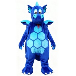 Blue Dinosaur Mascot Costume
