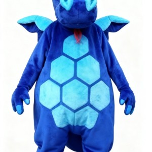 Blue Dinosaur Mascot Costume