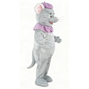 Grey cute little mouse cartoon mascot costume