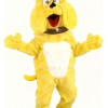 Yellow Bulldog Puppy Cartoon Mascot Costume