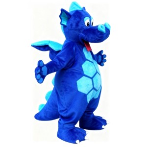 Blue Dinosaur Mascot Costume