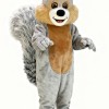 Grey cute squirrel cartoon mascot costume
