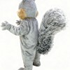 Grey cute squirrel cartoon mascot costume