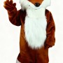 Brown Furry Fox Cartoon Mascot Costume