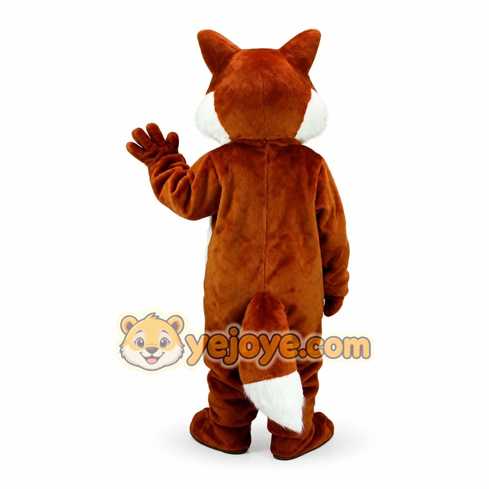 Brown Furry Fox Cartoon Mascot Costume Brown Furry Fox Cartoon Mascot Costume