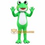 Green Skinny Frog Cartoon Mascot Costume