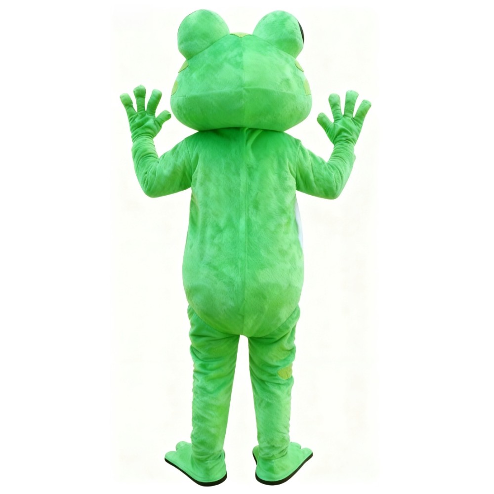 Green Skinny Frog Cartoon Mascot Costume
