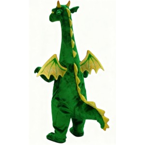 Green long necked dinosaur Mascot costume