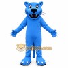 Blue cougar cartoon Mascot Costume Blue cougar cartoon Mascot Costume