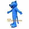 Blue cougar cartoon Mascot Costume Blue cougar cartoon Mascot Costume