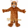 Brown cougar cartoon Mascot costume Brown cougar cartoon Mascot costume