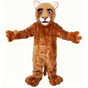 Brown cougar cartoon Mascot costume