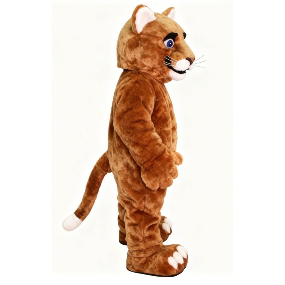 Brown cougar cartoon Mascot costume