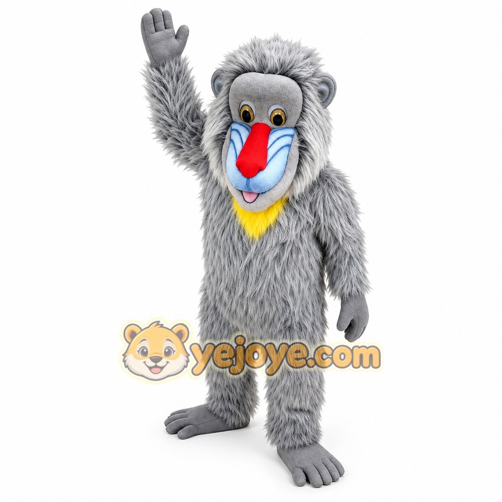 Grey monkey cartoon Mascot costume Grey monkey cartoon Mascot costume