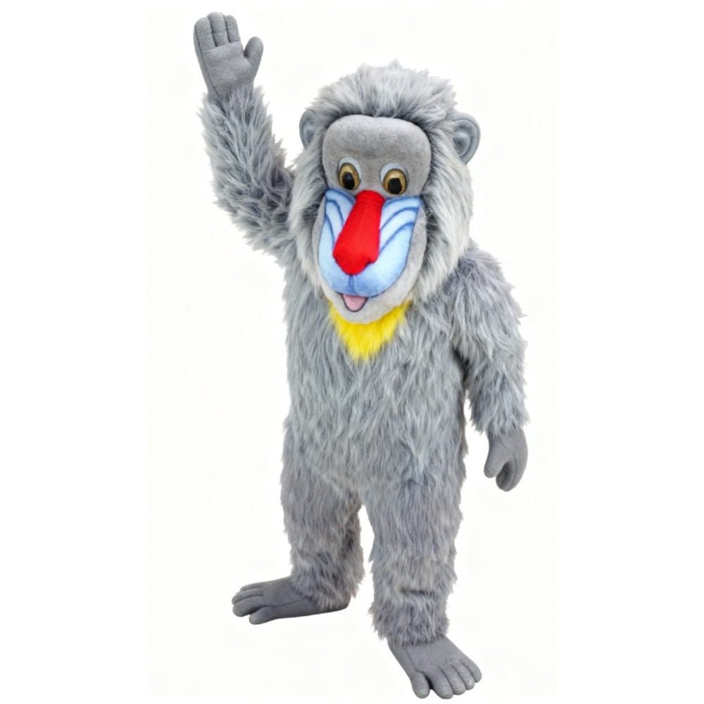 Grey monkey cartoon Mascot costume