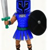 Blue Spartan warrior Mascot costume