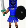 Blue Spartan warrior Mascot costume