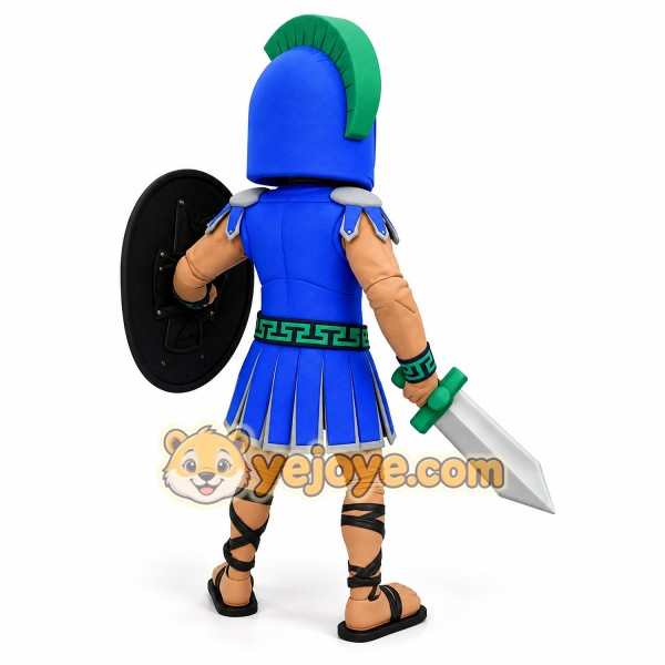 Blue Spartan warrior Mascot costume