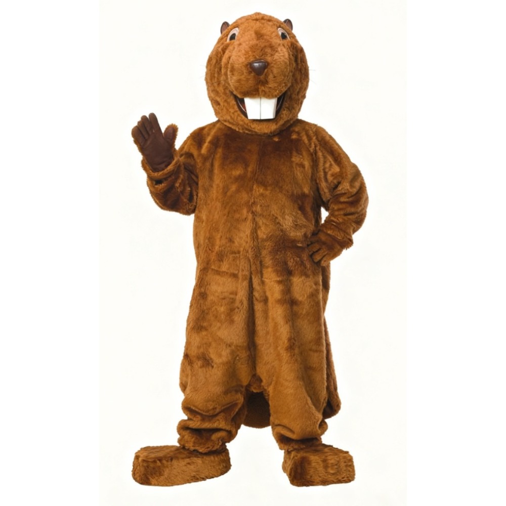 Brown Beaver mascot costume