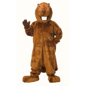 Brown Beaver mascot costume