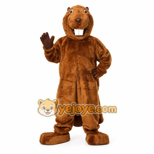 Brown Beaver mascot costume