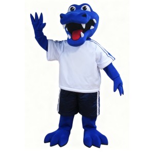 Blue crocodile mascot costume